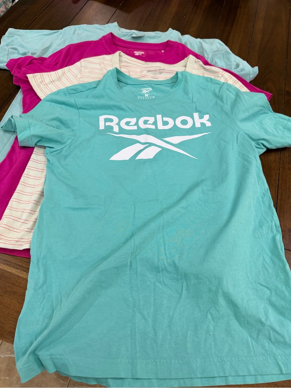 Lot of 4 Womens Size M T-Shirts Bundle Reebok NWOT Comfort Colors Target Striped